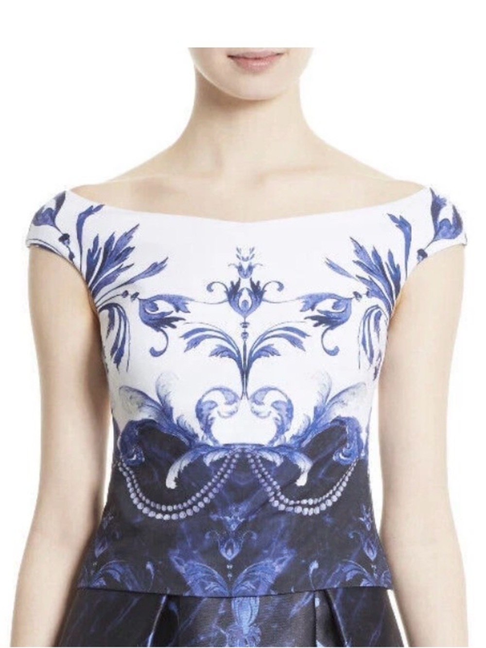 Ted Baker Molliee Persian Blue Porcelain Print Top